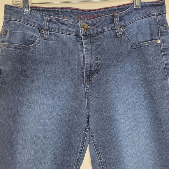 Liverpool Sz 14/32 Medium Wash Mid Rise Michelle Capri Cropped Blue Denim Jeans - Picture 3 of 12